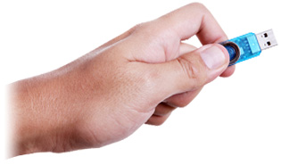 Record to USB key or drive when portability is important